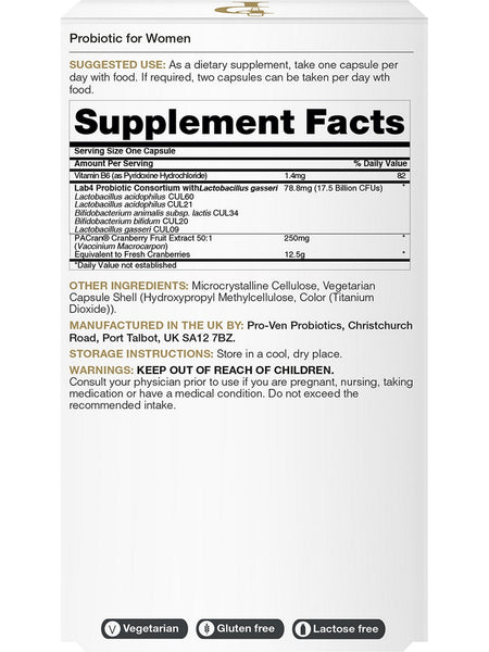 Pro-Ven Probiotics, Probiotic for Women, 30 Once-Daily Capsules