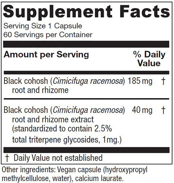 Vitanica, Black Cohosh, 60 Vegetarian Capsules