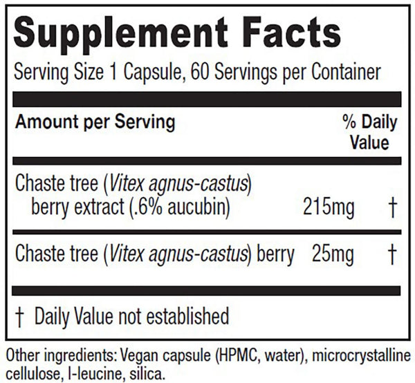 Vitanica, Chaste Tree Berry, 60 Vegetarian Capsules