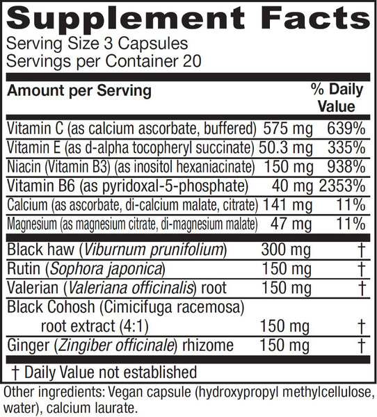 Vitanica, Cramp Relax (Formerly Cramp Bark Extra), 15 Vegetarian Capsules