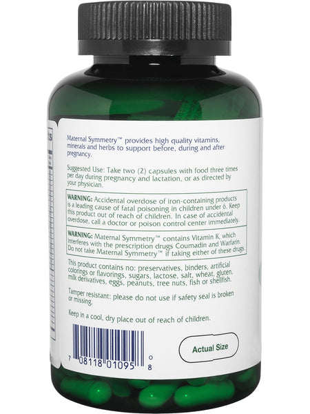 Vitanica, Maternal Symmetry, 180 Vegetarian Capsules
