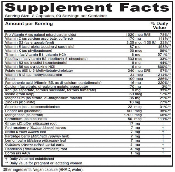 Vitanica, Maternal Symmetry, 180 Vegetarian Capsules