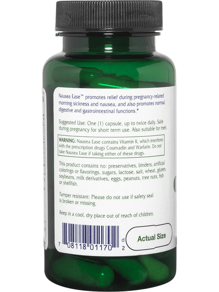 Vitanica, Nausea Ease, 60 Vegetarian Capsules