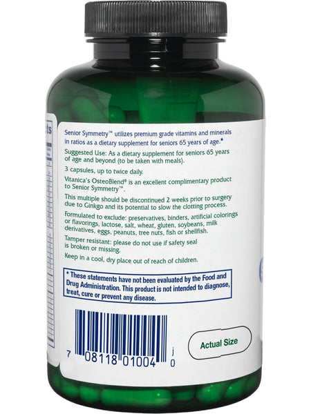 Vitanica, Senior Symmetry, 180 Vegan Capsules