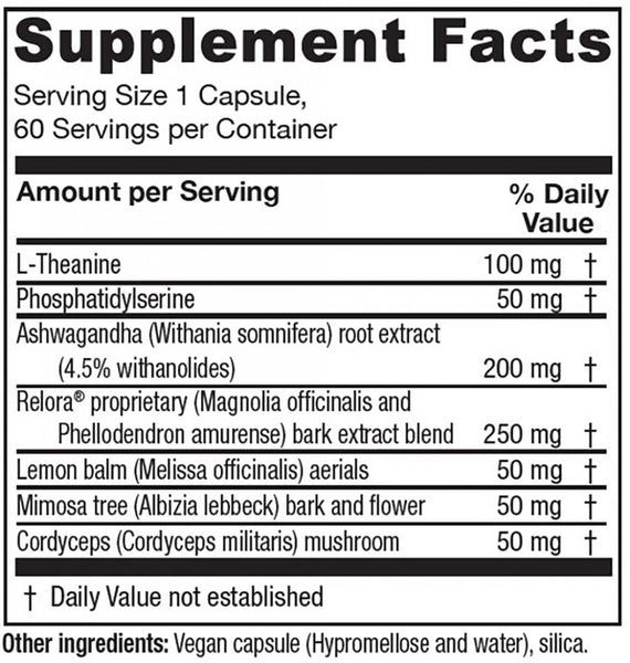 Vitanica, Cortisol Relief, 60 Vegetarian Capsules