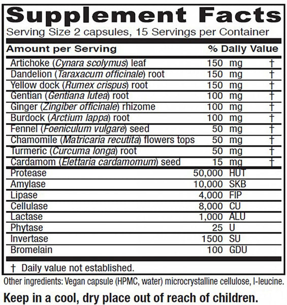 Vitanica, Bitters Extra, 30 Vegetarian Capsules