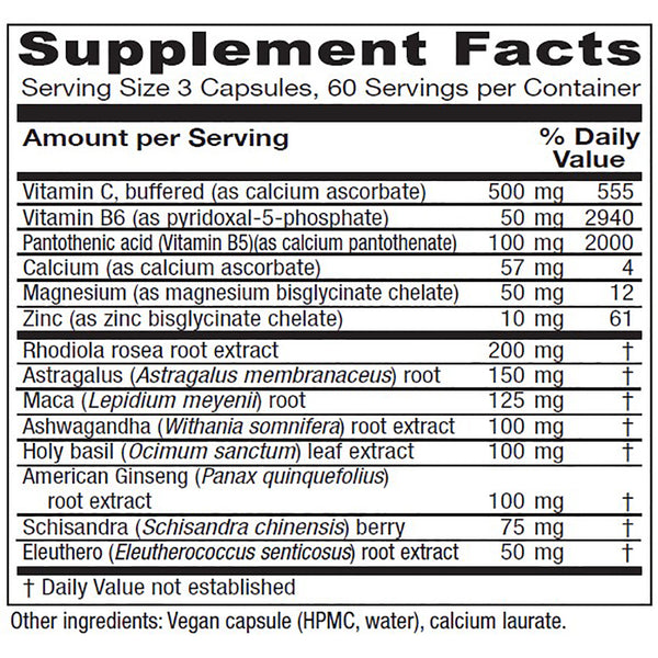 Vitanica, Adrenal Assist, 90 Vegetarian Capsules