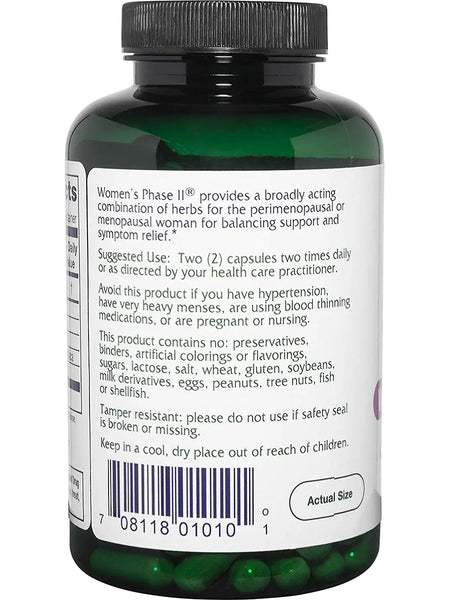 Vitanica, Women's Phase II, 180 Vegetarian Capsules