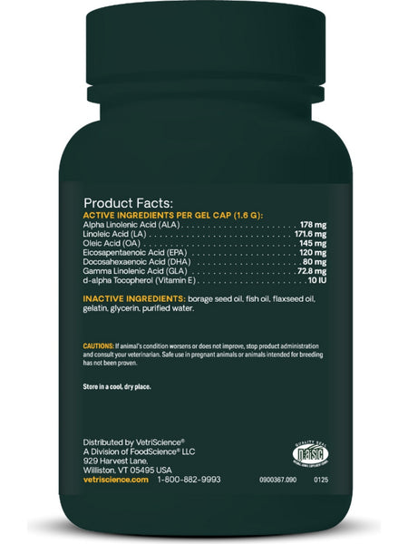 VetriScience, Omega 3, 6, 9, 90 Gel Caps