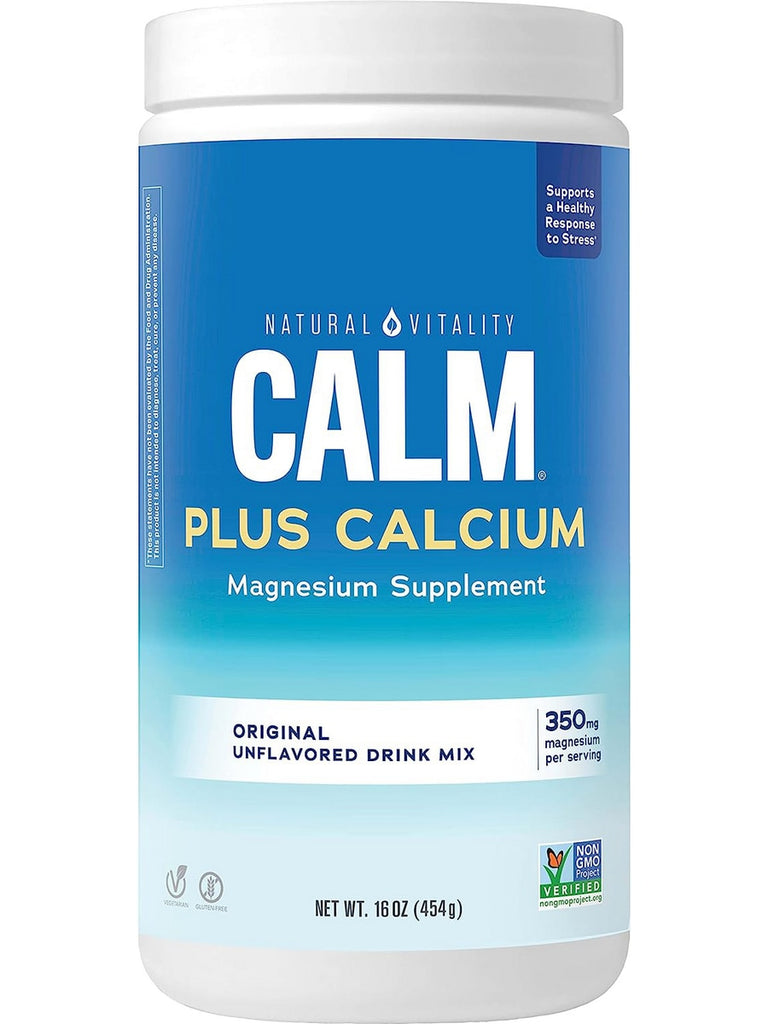 Natural Vitality, Calm Plus Calcium, Original Unflavored, 16 oz