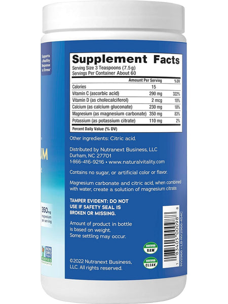 Natural Vitality, Calm Plus Calcium, Original Unflavored, 16 oz