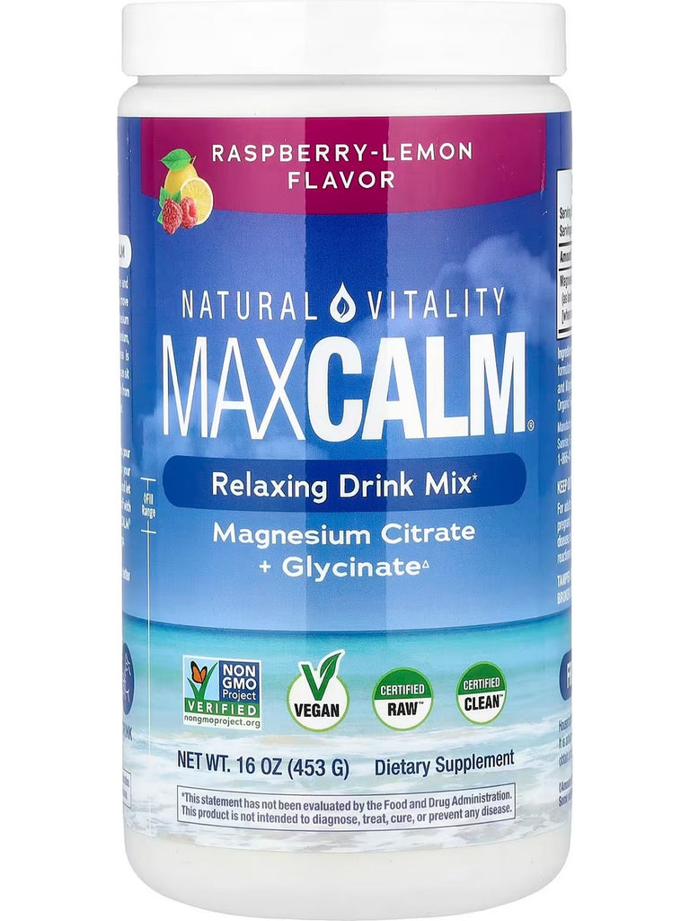 Natural Vitality, MaxCalm, Raspberry-Lemon, 16 oz