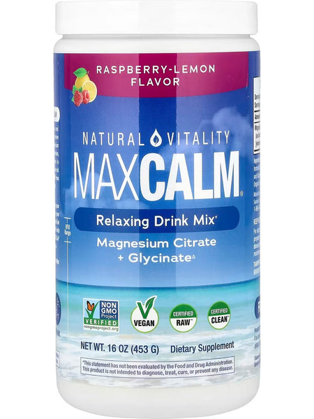 Natural Vitality, MaxCalm, Raspberry-Lemon, 16 oz