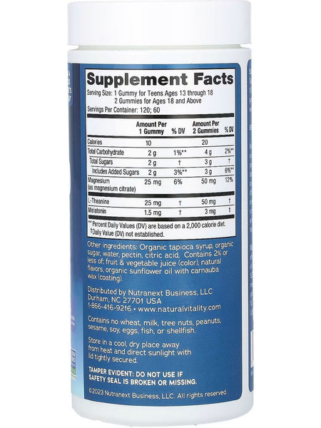 Natural Vitality, Sleep Gummies, Blueberry Pomegranate, 120 Gummies