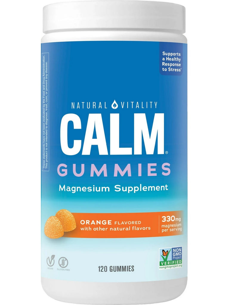 Natural Vitality, Calm Gummies, Orange, 120 Gummies
