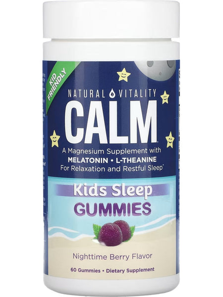 Natural Vitality, Calm Kids Sleep Gummies, Nighttime Berry, 60 Gummies