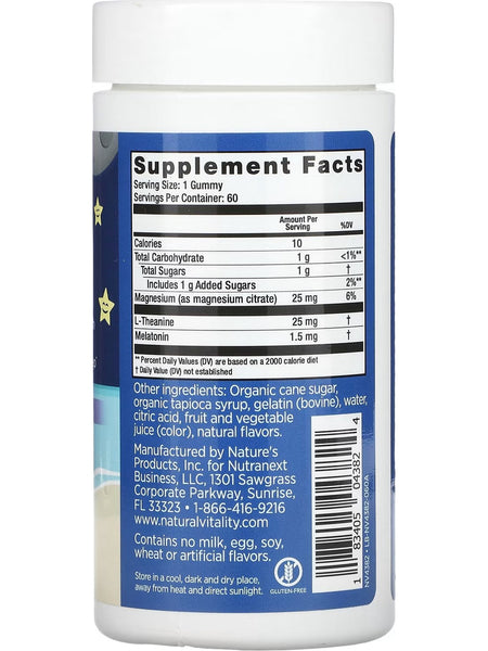 Natural Vitality, Calm Kids Sleep Gummies, Nighttime Berry, 60 Gummies