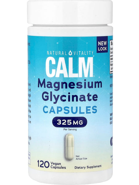 Natural Vitality, Calm, Magnesium Glycinate, 120 Vegan Capsules