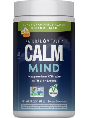 Natural Vitality, Calm Mind, Magnesium Citrate with L-Theanine, Honey Chamomile, 6 oz