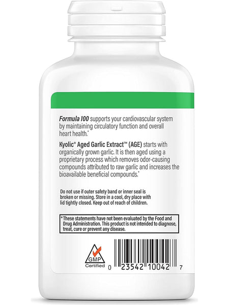 Wakunaga, Kyolic, Cardiovascular Health Formula 100, 200 Capsules