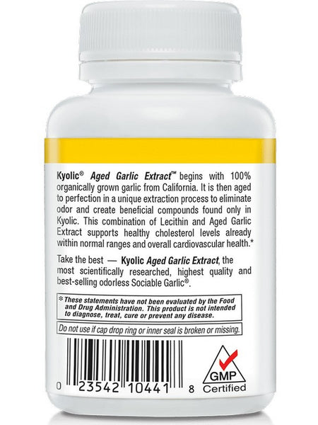 Wakunaga, Kyolic, Cholesterol Health, Lecithin Formula 104, 100 Capsules