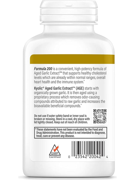 Wakunaga, Kyolic, Cardiovascular & Immune Reserve Formula 200, 120 Capsules