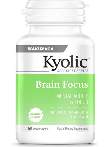 Wakunaga, Kyolic, Brain Focus, Mental Acuity & Focus, 60 Vegan Capsules