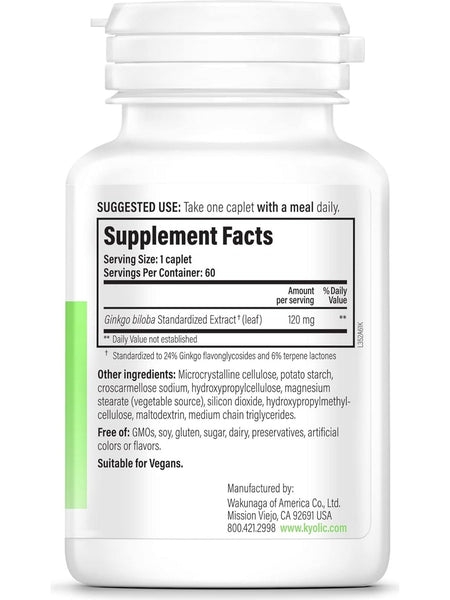 Wakunaga, Kyolic, Brain Focus, Mental Acuity & Focus, 60 Vegan Capsules