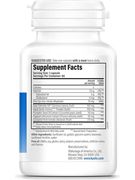 Wakunaga, Kyolic, Prosta Logic, Healthy Prostate, 60 Capsules