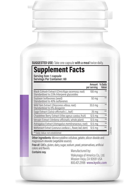 Wakunaga, Kyolic, Estro-Logic, Optimal Estrogen Balance, 60 capsules