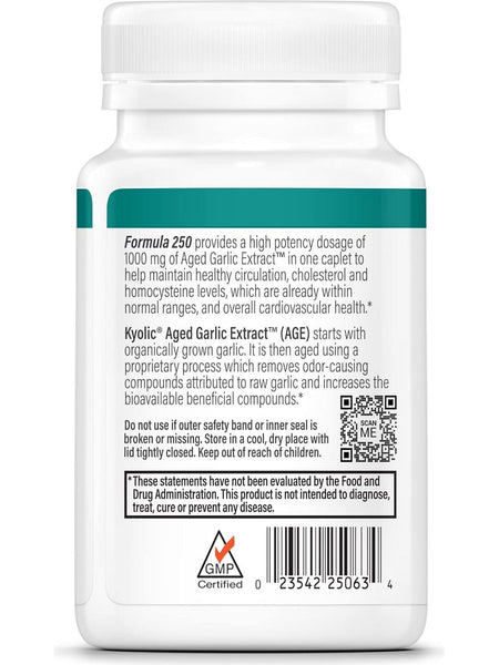 Wakunaga, Kyolic, Cardiovascular Health ONE PER DAY Formula 250, 30 Vegan Caplets