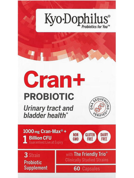 Wakunaga, Kyo Dophilus, Cran+ Probiotic, 60 Capsules