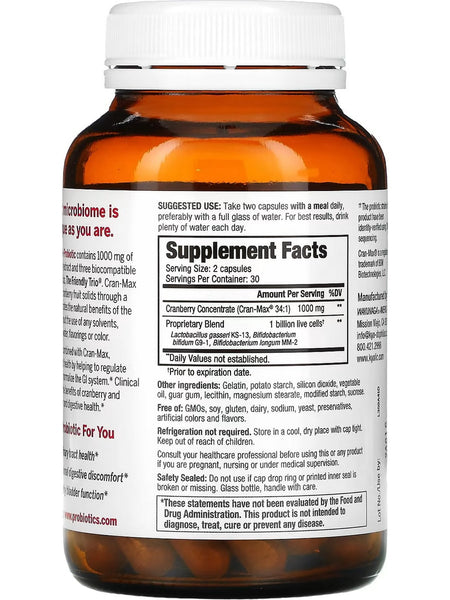 Wakunaga, Kyo Dophilus, Cran+ Probiotic, 60 Capsules