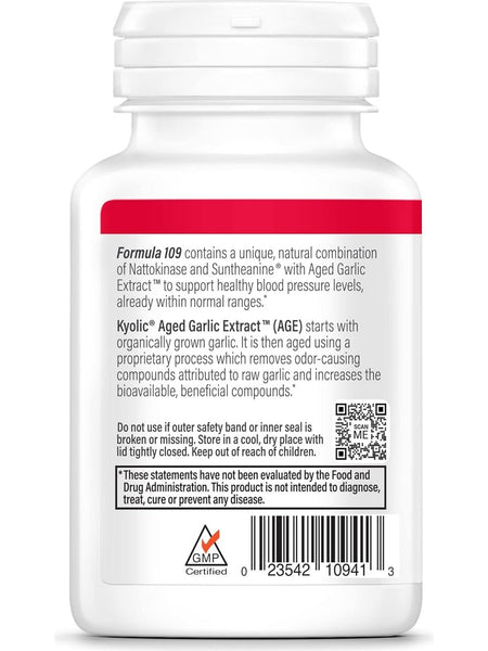 Wakunaga, Kyolic, Blood Pressure Formula 109, 80 Capsules