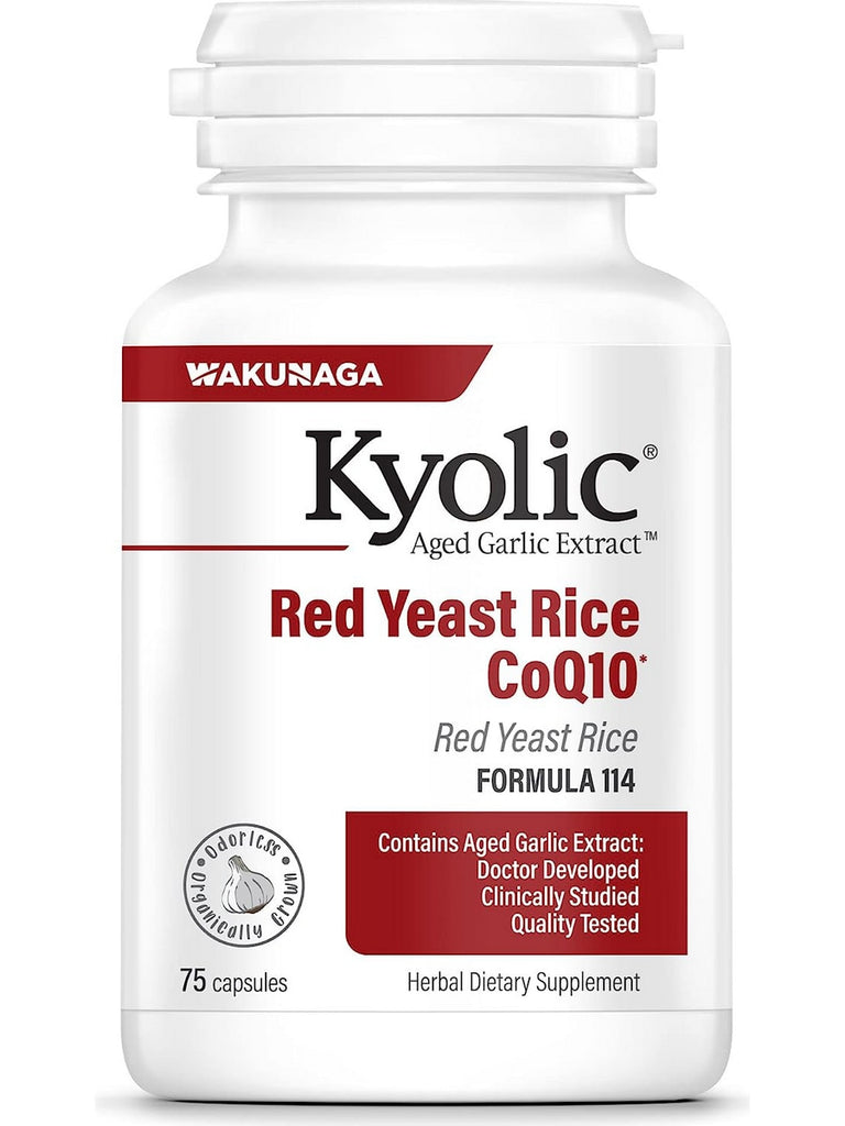 Wakunaga, Kyolic, Red Yeast Rice CoQ10, Formula 114, 75 Capsules