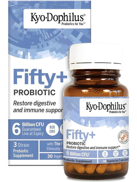 Wakunaga, Kyo Dophilus, Fifty+ Probiotic, 30 Capsules