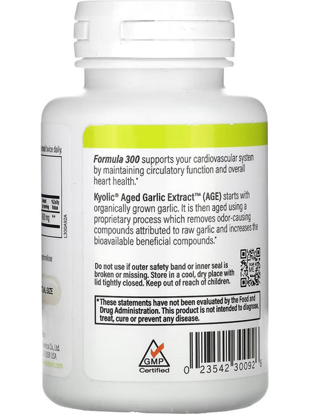 Wakunaga, Kyolic, Cardiovascular Health Vegan Formula 300, 120 Vegan Capsules