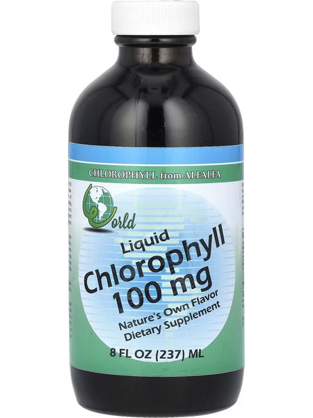 World Organic, Chlorophyll from Alfalfa, Liquid Chlorophyll, Nature's Own, 100 mg, 8 fl oz