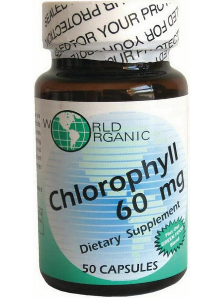 World Organic, Chlorophyll, 60mg, 50 Capsules