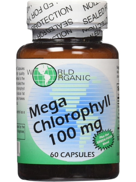 World Organic, Mega Chlorophyll, 100 mg, 60 Capsules