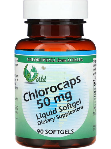 World Organic, Chlorocaps, 50 mg, 90 Softgels