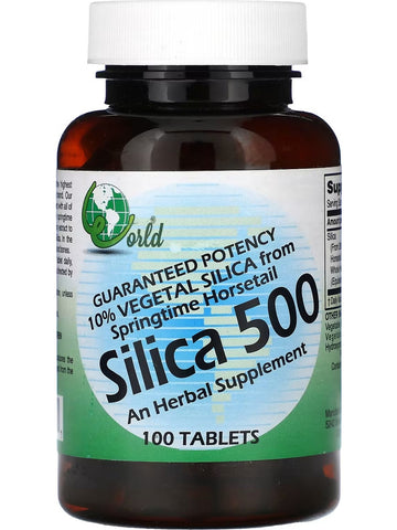 World Organic, Silica 500, 100 Tablets