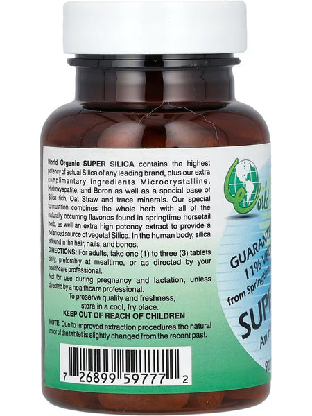 World Organic, Super Silica, 90 Tablets