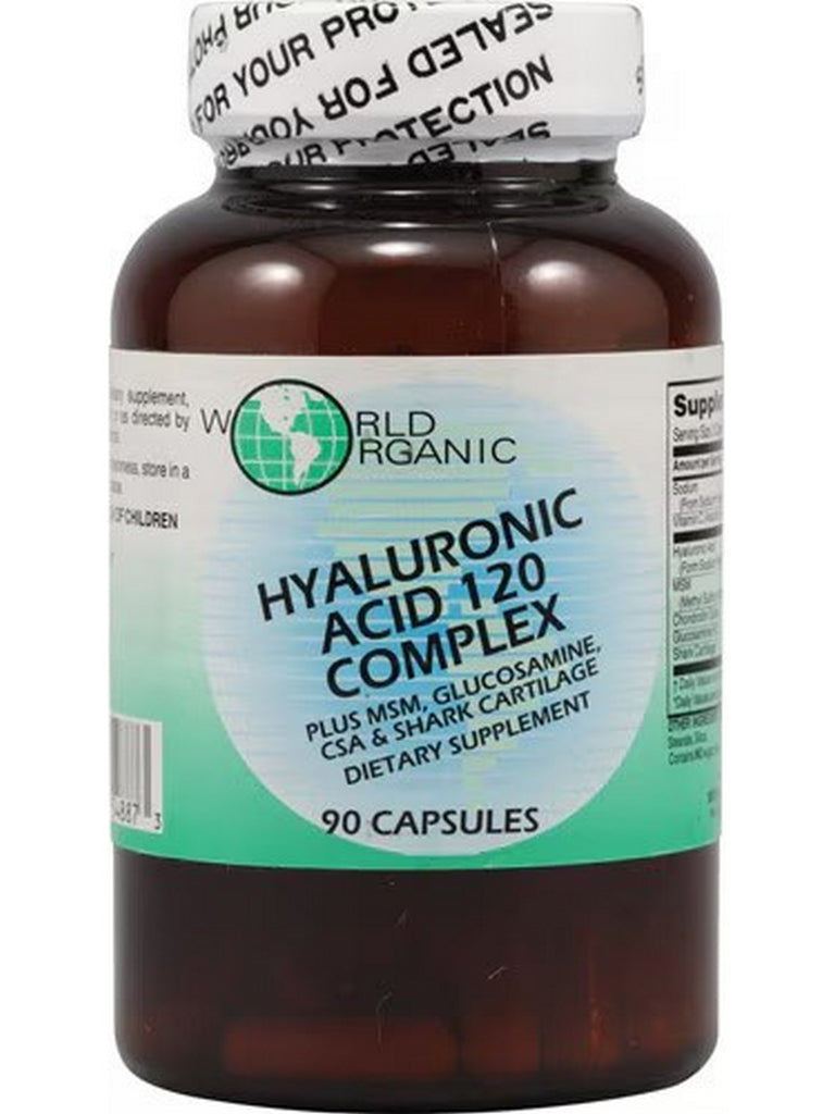 World Organic, Hyaluronic Acid 120 Complex, 90 Capsules