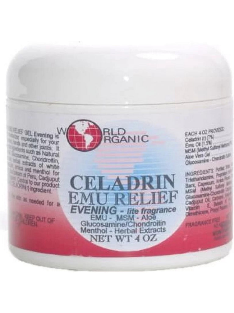 World Organic, Celadrin Emu Relief, Evening-Lite Fragrance, 4 oz