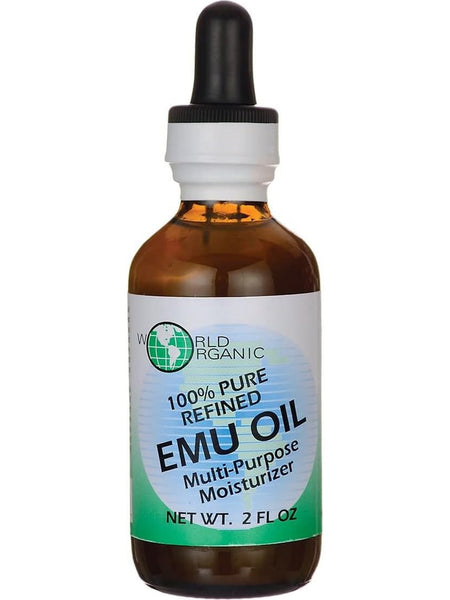 World Organic, 100% Pure Refined Emu Oil, 2 fl oz