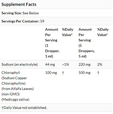 World Organic, Chlorophyll from Alfalfa, Ultra Concentrated Liquid Chlorophyll, Nature's Own, 100 mg, 2 fl oz
