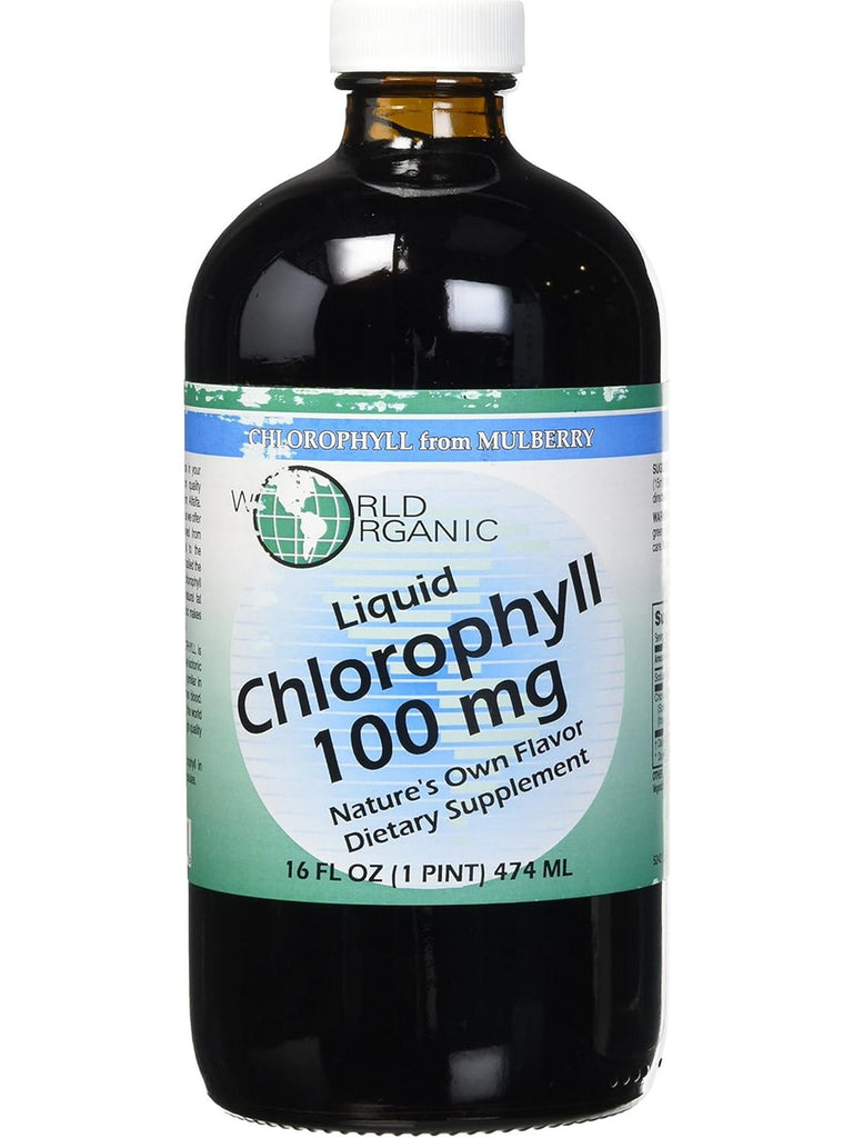 World Organic, Chlorophyll from Mulberry, Liquid Chlorophyll, Nature's Own, 100 mg, 16 fl oz