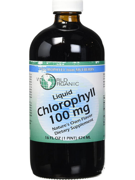 World Organic, Chlorophyll from Mulberry, Liquid Chlorophyll, Nature's Own, 100 mg, 16 fl oz