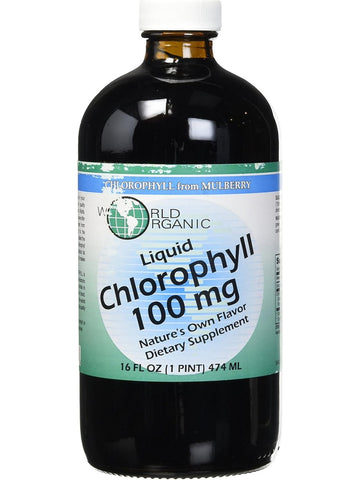 World Organic, Chlorophyll from Mulberry, Liquid Chlorophyll, Nature's Own, 100 mg, 16 fl oz